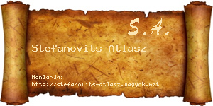 Stefanovits Atlasz névjegykártya